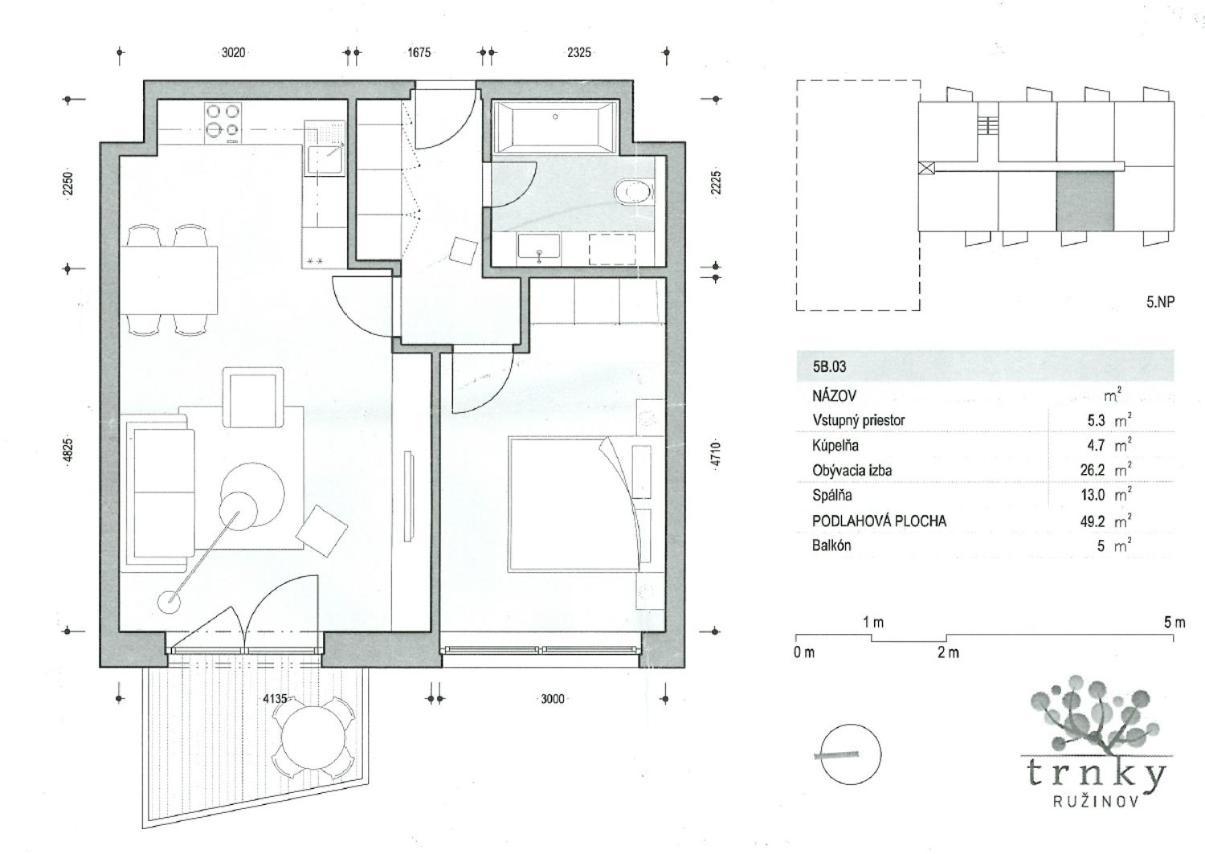Air-Conditioned, 2 Room Apartment With Terrace Братислава Екстериор снимка